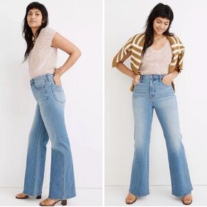 Madewell 11” High Rise Flare Jeans in Caine Wash 25
